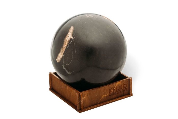 Декоративный шар из окаменелого дерева 383589 - купить Фигуры и статуэтки по цене 5150.0