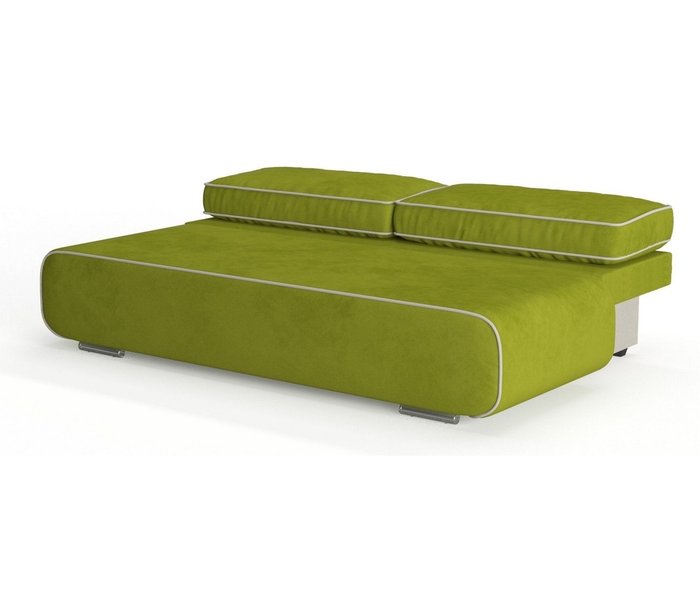 Диван-кровать Рени в обивке из велюра светло-зеленого цвета - лучшие Прямые диваны в INMYROOM
