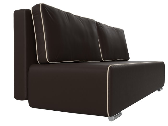 Прямой диван-кровать Уно коричневого цвета (экокожа) - лучшие Прямые диваны в INMYROOM