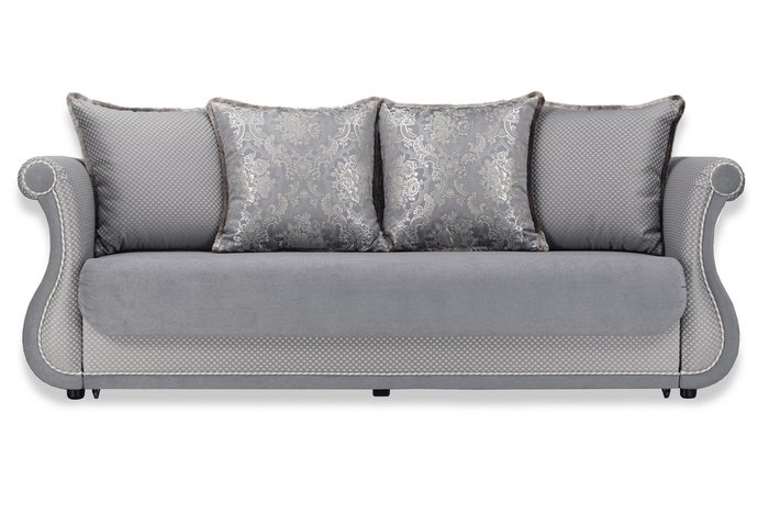 Прямой диван-кровать Дарем серого цвета