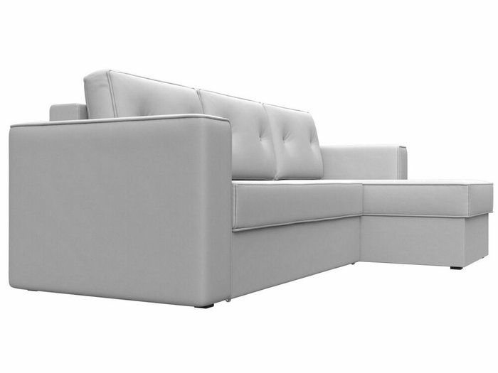 Угловой диван-кровать Принстон белого цвета правый угол (экокожа) - лучшие Угловые диваны в INMYROOM