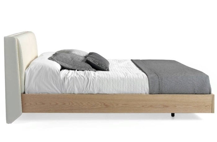 Кровать с мягким изголовьем белого цвета 150x200 - лучшие Кровати для спальни в INMYROOM