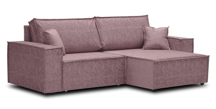 Угловой диван-кровать Фабио розового цвета