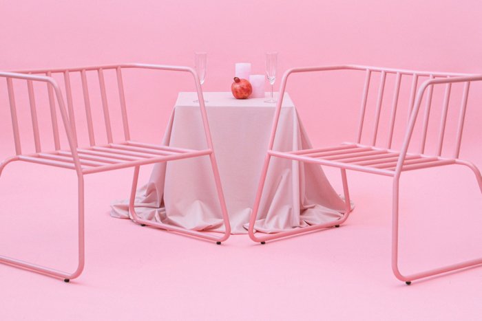 Кресло Bauhaus By Varya Schuka розового цвета - купить Интерьерные кресла по цене 6950.0