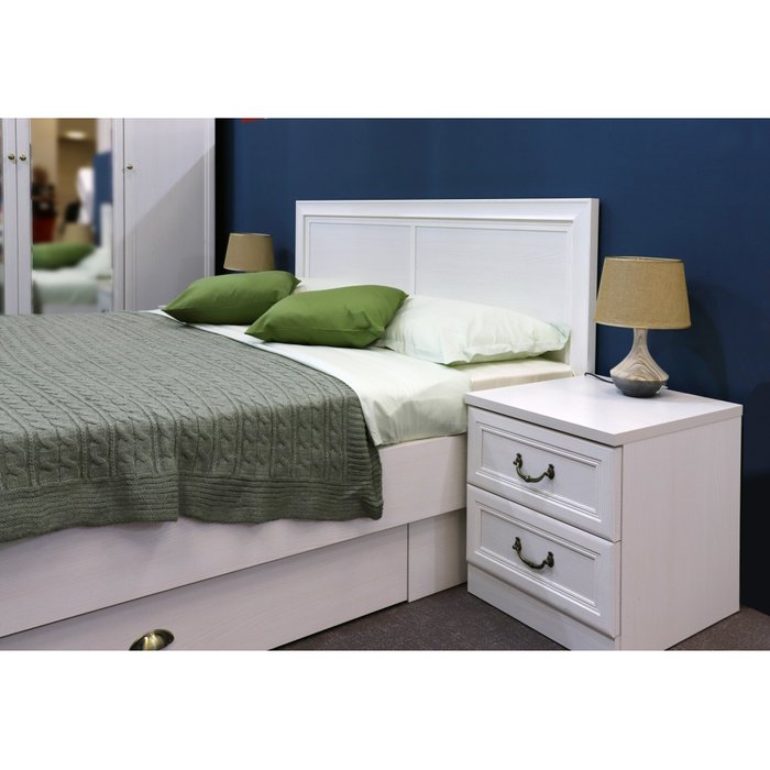 Кровать Camilla 140х200 бежевого цвета без подъемного механизма - лучшие Кровати для спальни в INMYROOM