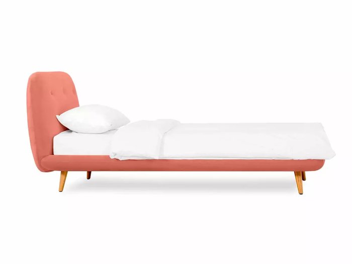 Кровать Loa 90х200 кораллового цвета - лучшие Кровати для спальни в INMYROOM