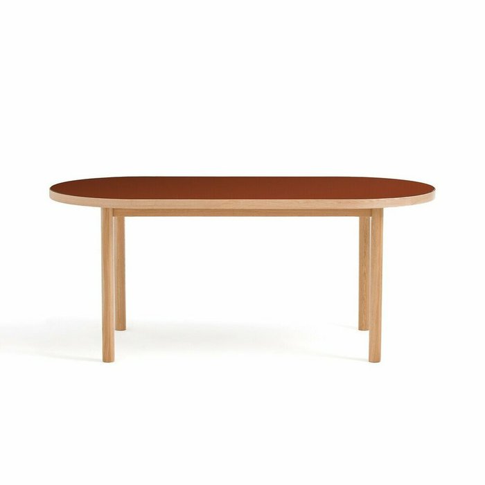 Стол обеденный из дуба и стекла Evergreen коричневого цвета - купить Обеденные столы по цене 68068.0