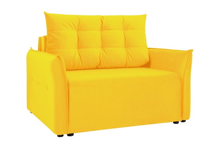 Кресло-кровать Клио-1 желтого цвета с независимым пружинным блоком