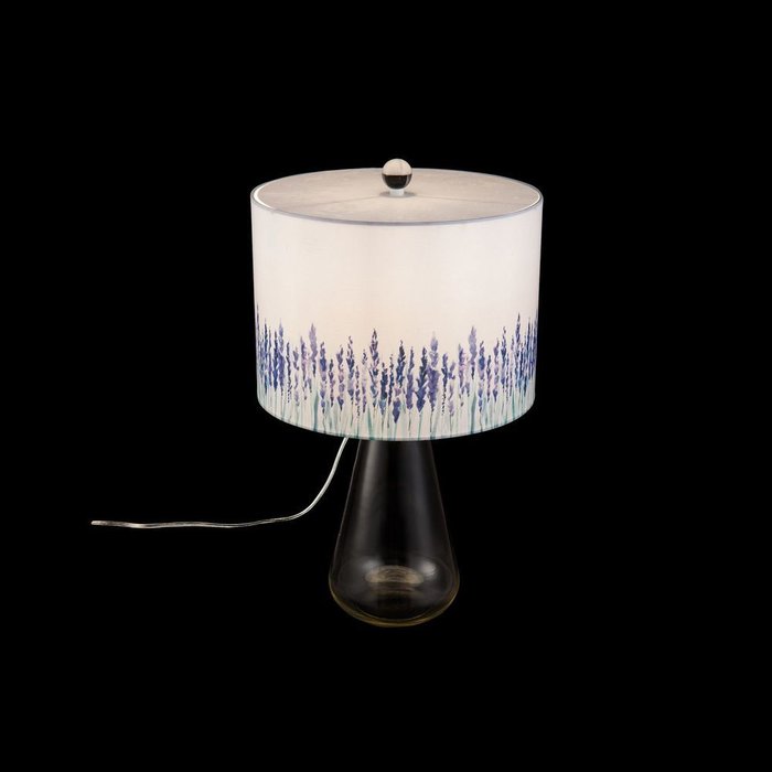 Настольная лампа Lavender c основанием из дутого прозрачного стекла - купить Настольные лампы по цене 8400.0