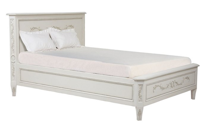 Кровать Камея белого цвета 140х190 