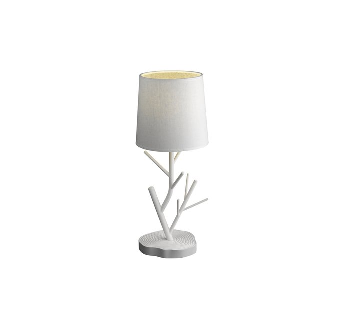 Настольная лампа Fraioly с текстильным белым абажуром