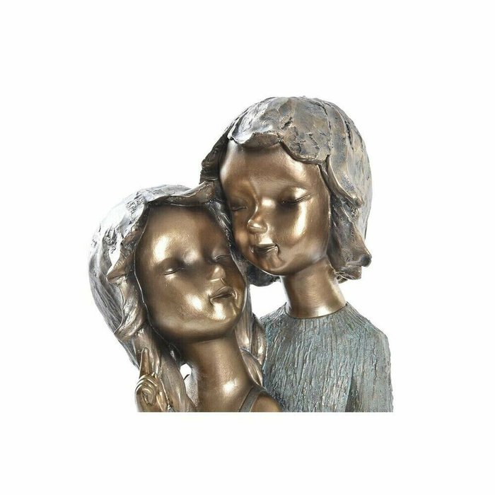 Декоративная фигура 19 x 15 x 28 cm Красный Позолоченный бирюзовый дети (2 штук) - лучшие Фигуры и статуэтки в INMYROOM