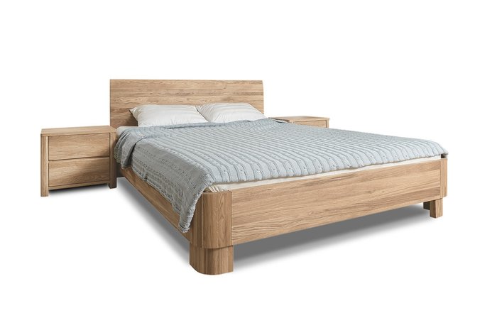 Кровать Норд 160x200 серо-бежевого цвета