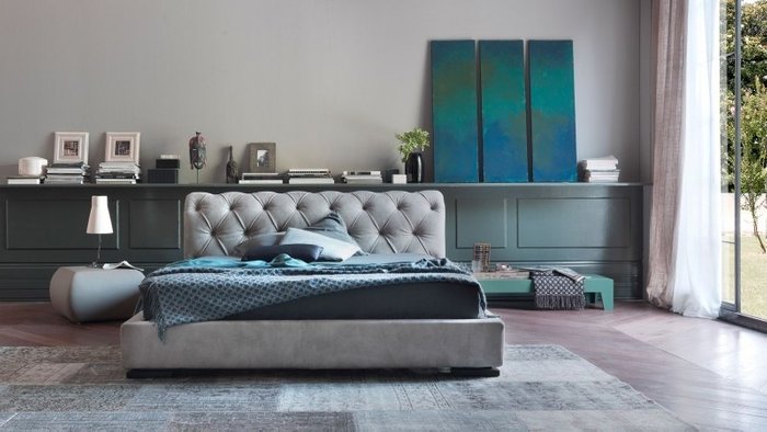 Кровать "Letto"с обивкой из экокожи или велюра 160х200 см - лучшие Кровати для спальни в INMYROOM Кровать "Letto"с обивкой из экокожи или велюра 160х200 см - лучшие Кровати для спальни в INMYROOM