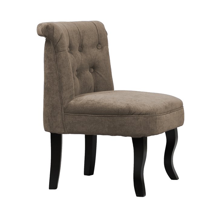 Кресло Dawson в обивке из велюра серо-коричневого цвета - лучшие Интерьерные кресла в INMYROOM
