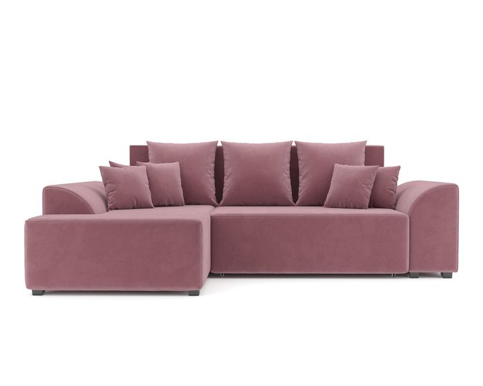 Угловой диван-кровать Каскад пудрового цвета левый угол - купить Угловые диваны по цене 46790.0