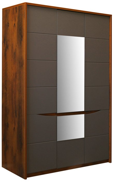 Шкаф для одежды Монако М серо-коричневого цвета