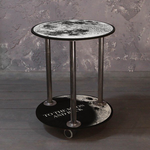 Кофейный столик на колесиках из массива сосны и металла  - купить Кофейные столики по цене 8800.0