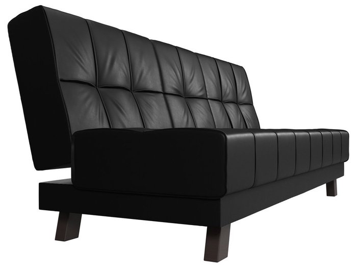 Прямой диван-кровать Винсент черного цвета (экокожа) - лучшие Прямые диваны в INMYROOM