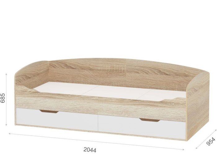 Кровать-тахта Стелс 90х200 бежевого цвета - лучшие Одноярусные кроватки в INMYROOM