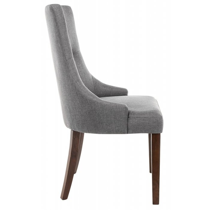 Стул Elegance dark walnut fabric grey серого цвета  - купить Обеденные стулья по цене 11340.0