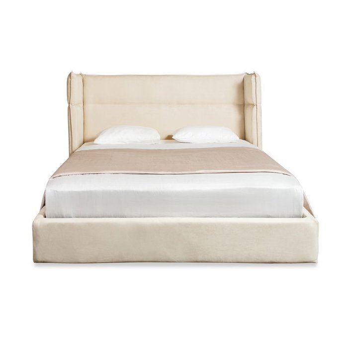 Кровать Bonita 180х200 бежевого цвета с решеткой - купить Кровати для спальни по цене 104160.0 Кровать Bonita 180х200 бежевого цвета с решеткой - купить Кровати для спальни по цене 104160.0