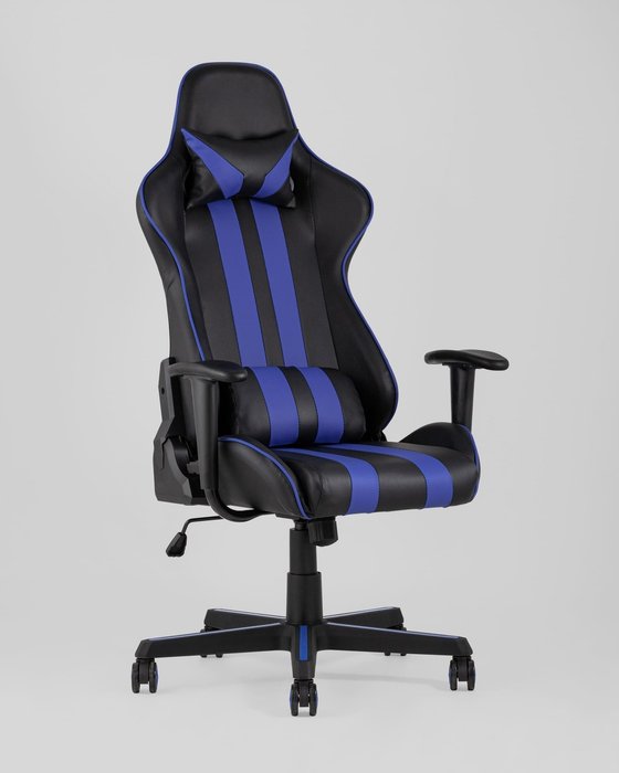 Кресло игровое Top Chairs Camaro черно-синего цвета - купить Офисные кресла по цене 9980.0