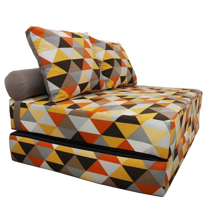 Диван-кровать с валиком и подушками - купить Бескаркасная мебель по цене 34900.0