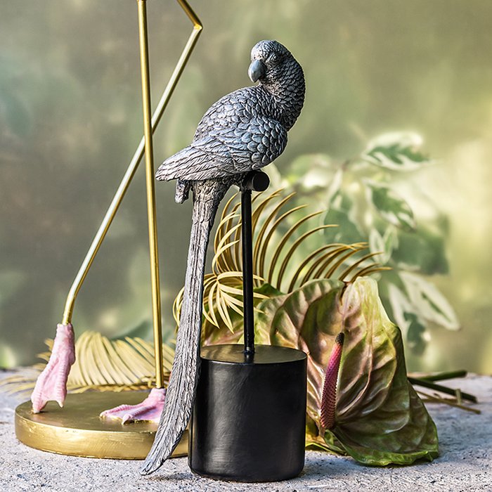 Серебристая статуэтка Kaila в виде птицы - купить Фигуры и статуэтки по цене 3700.0