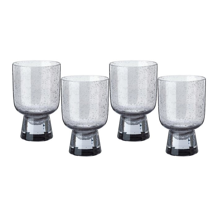 Набор из четырех стаканов Glass Ciro grey L