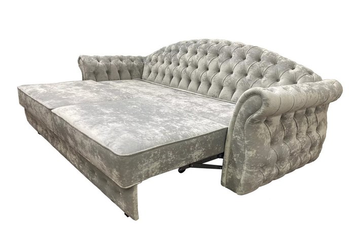 Прямой диван-кровать Лувр 2 серого цвета - купить Прямые диваны по цене 115500.0