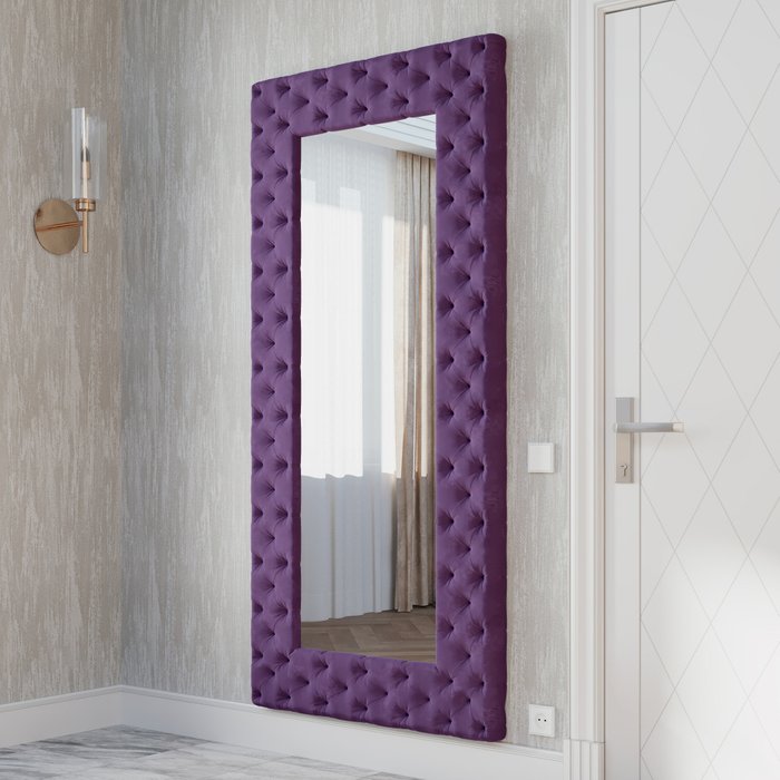 Настенное зеркало Дивино в раме фиолетового цвета - купить Настенные зеркала по цене 24155.0