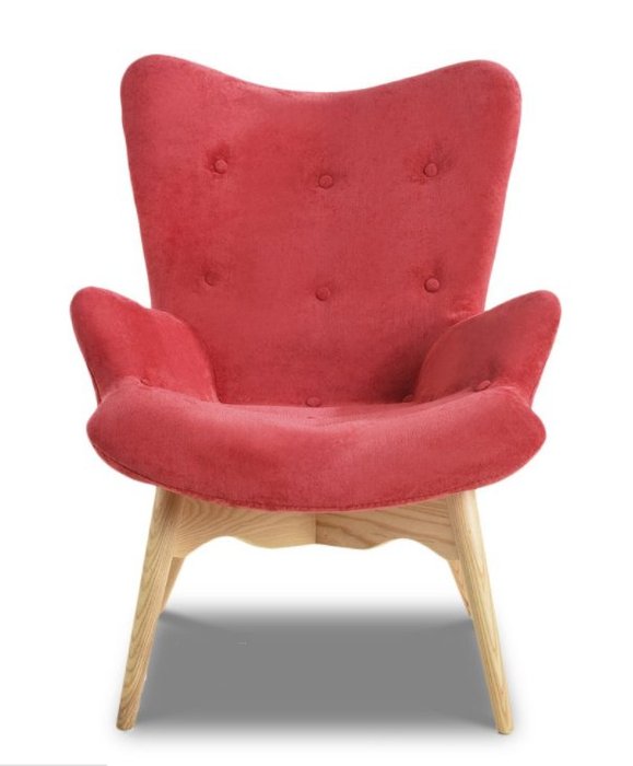 Кресло Phyllis с обивкой из ткани бордового цвета