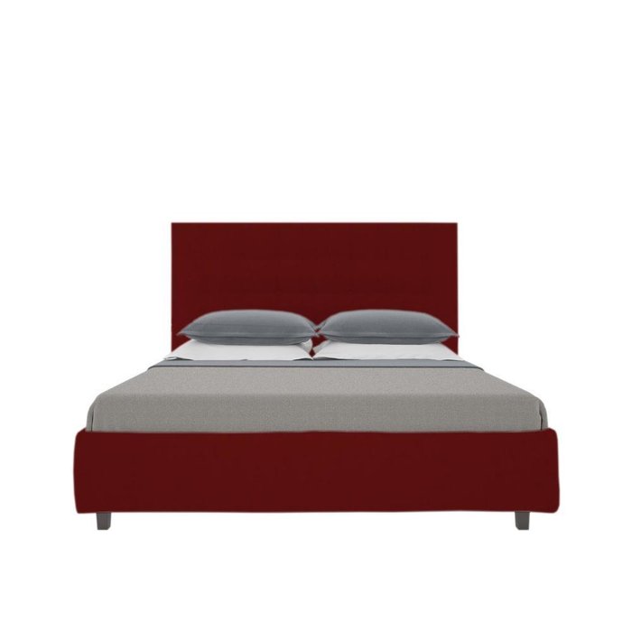 Кровать "Royal Black" Велюр Красный 160х200 - лучшие Кровати для спальни в INMYROOM