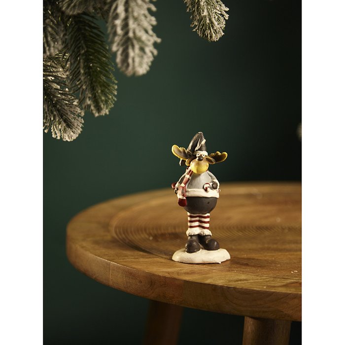 Свеча декоративная Festive Moose серого цвета 12 см - лучшие Свечи в INMYROOM