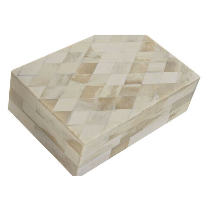 Шкатулка Кость Древесина манго 18 x 13 x 7,7 cm (2 Предметы) - лучшие Шкатулки в INMYROOM