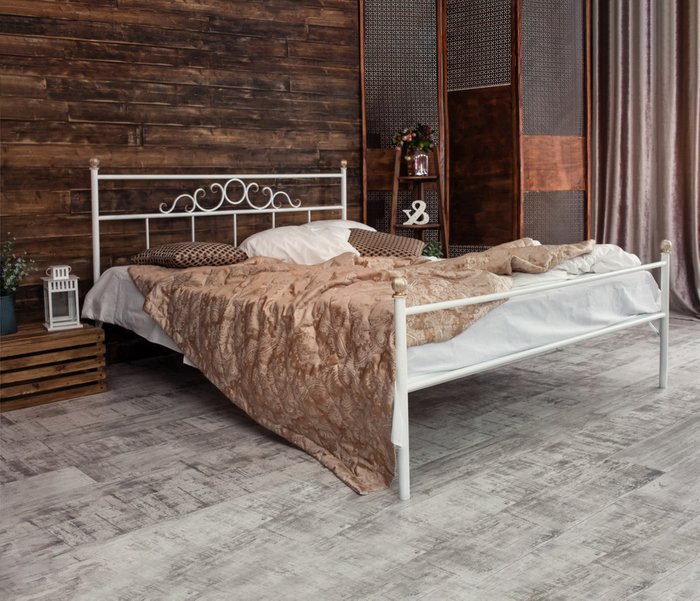 Кровать Сандра 160х200 белого цвета - лучшие Кровати для спальни в INMYROOM