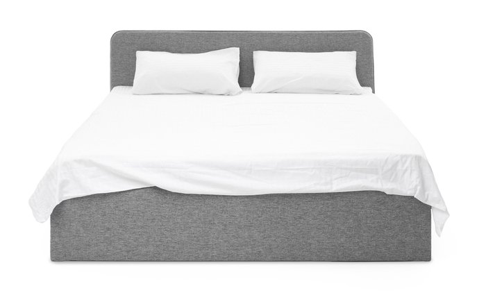 Кровать Rafael 160х200 серого цвета без подъёмного механизма  - купить Кровати для спальни по цене 17692.0