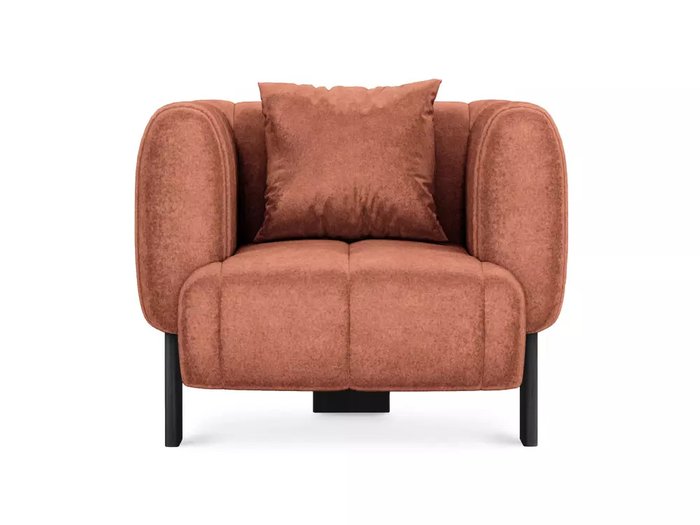 Кресло Cassis красного цвета с черными ножками - купить Интерьерные кресла по цене 56250