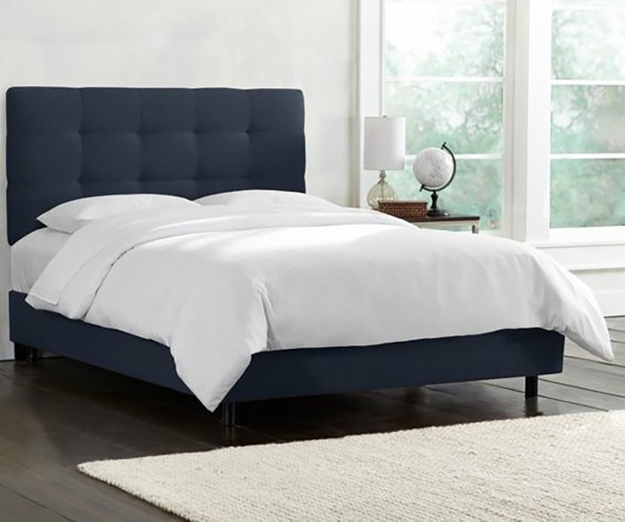 Кровать Alice Tufted Blue синего цвета 180х200 - купить Кровати для спальни по цене 102000.0