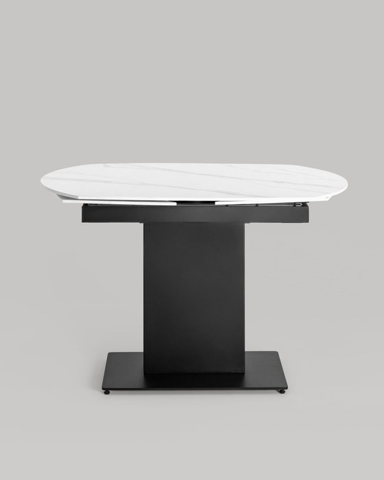 Раскладной обеденный стол Хлоя черно-белого цвета - лучшие Обеденные столы в INMYROOM