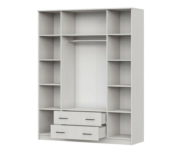 Шкаф для одежды серо-белого цвета - лучшие Шкафы распашные в INMYROOM
