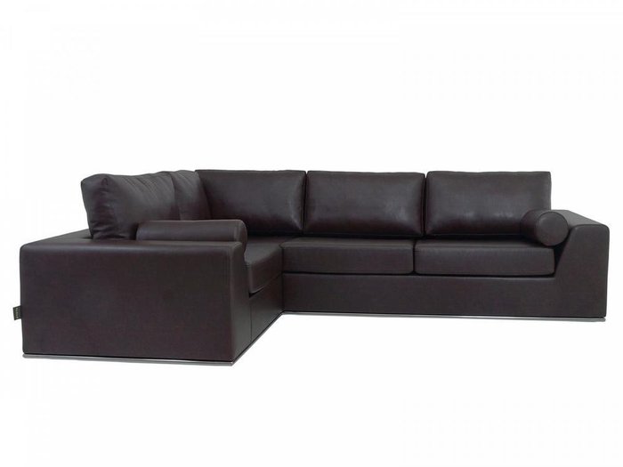 Угловой диван-кровать Igarka темно-коричневого цвета