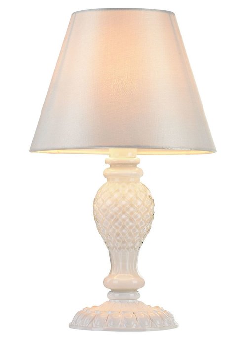 Настольная лампа Contrast с абажуром белого цвета