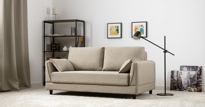 Диван-кровать Макс бежевого цвета  - купить Прямые диваны по цене 55482