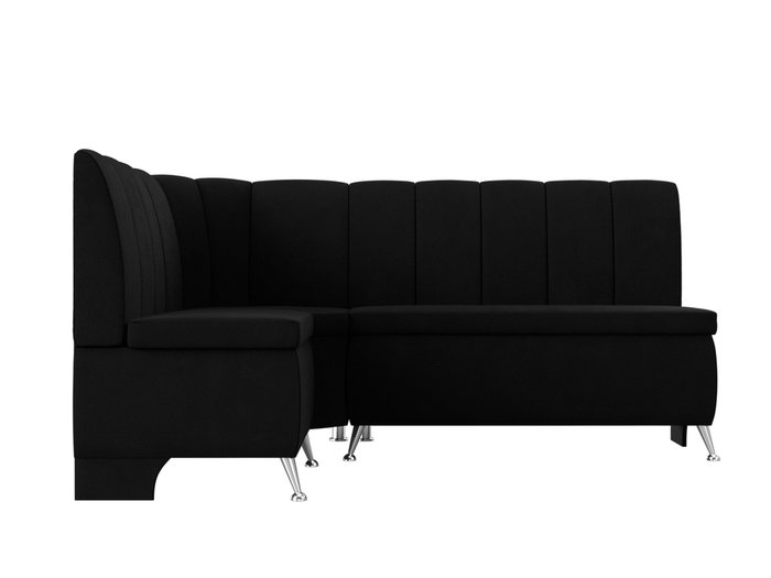 Кухонный угловой диван Кантри черного цвета левый угол - купить Угловые диваны по цене 35999.0