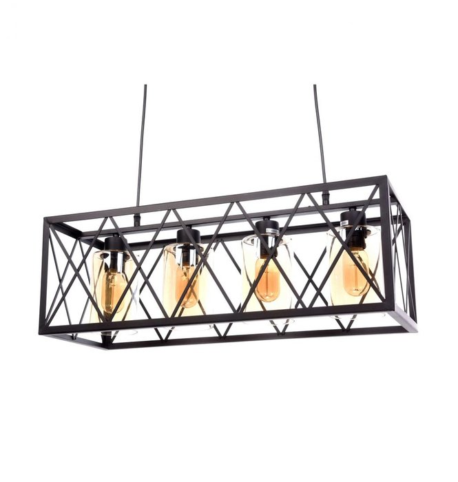 Подвесной светильник Lumina Deco Nortis LDP 11535-4 BK - лучшие Подвесные люстры в INMYROOM