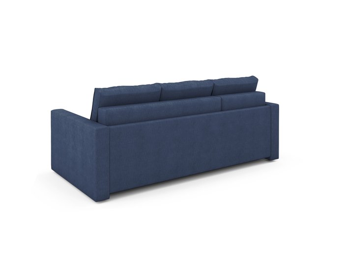 Угловой раскладной диван Macao левый синего цвета - лучшие Угловые диваны в INMYROOM