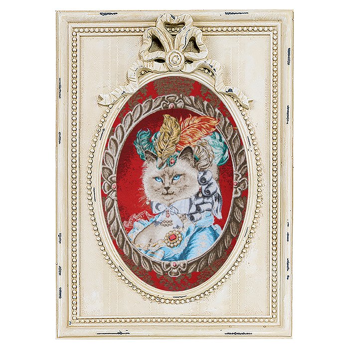 Картина настольная Екатерина Великая 12х17 бежево-красного цвета