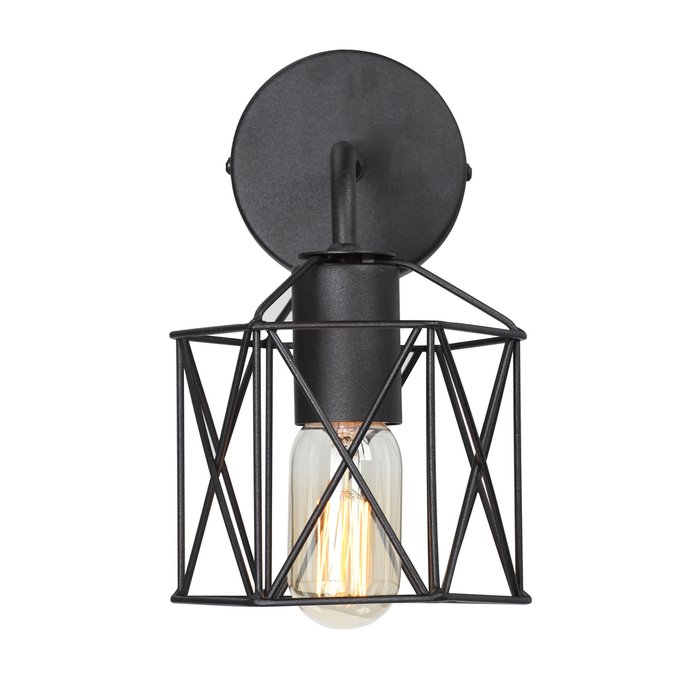 Бра V4382-1/1A (металл, цвет черный) - лучшие Бра и настенные светильники в INMYROOM